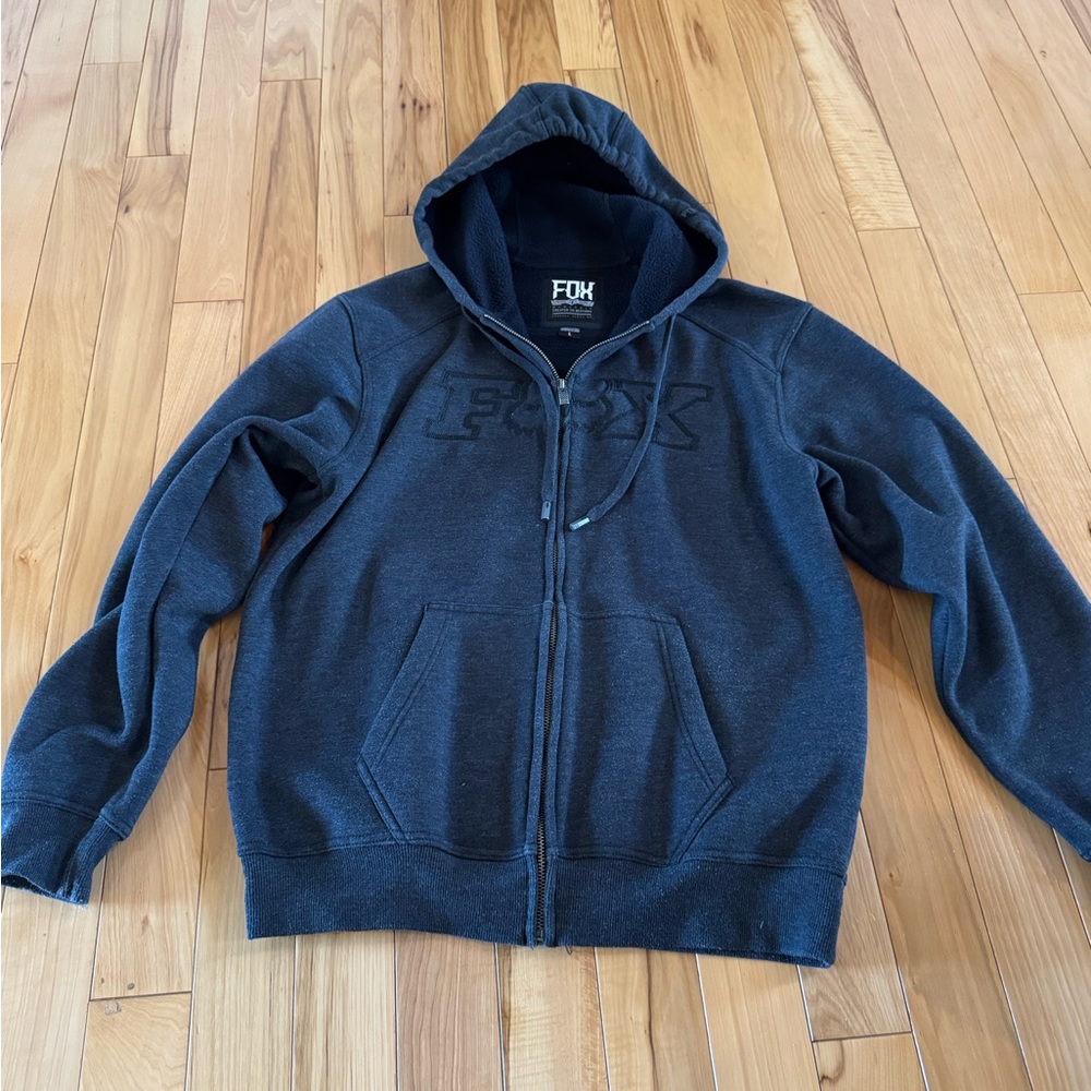 Fox Men's Dark Gray Zip-Up hoodie